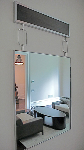 Ebony + Stainless Hanging Chain Mirror
